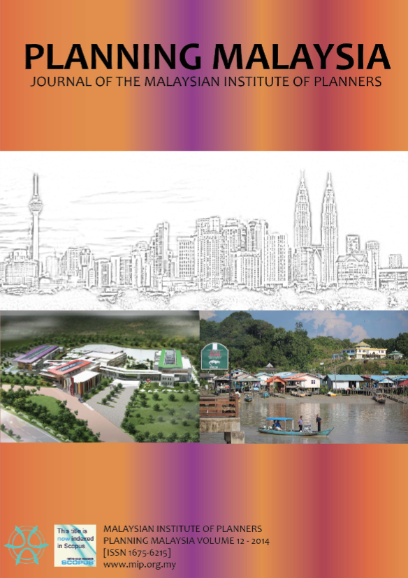 					View Vol. 12 (2014): PLANNING MALAYSIA JOURNAL : Volume 12, 2014
				