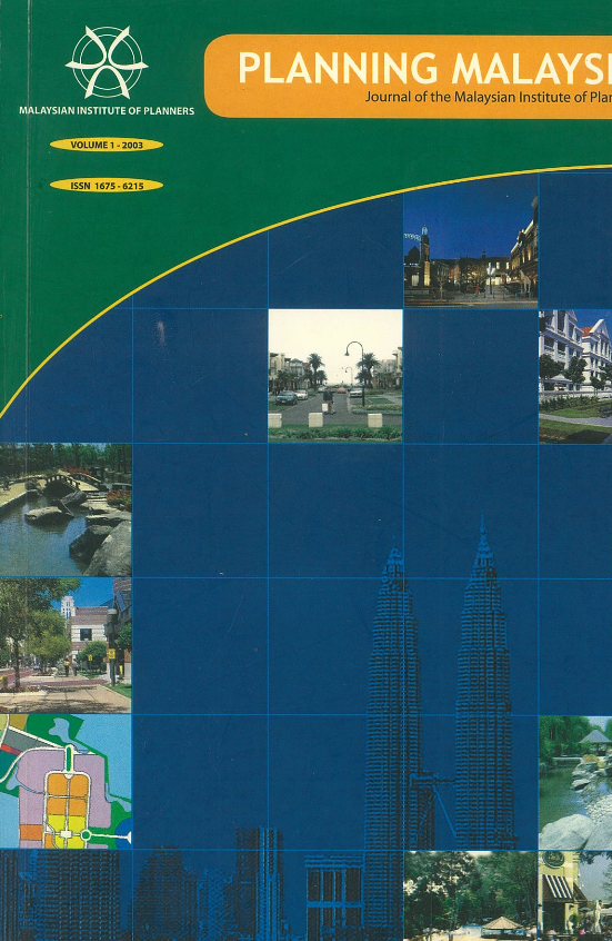 					View Vol. 1 (2003): PLANNING MALAYSIA JOURNAL : Volume 1, 2003
				
