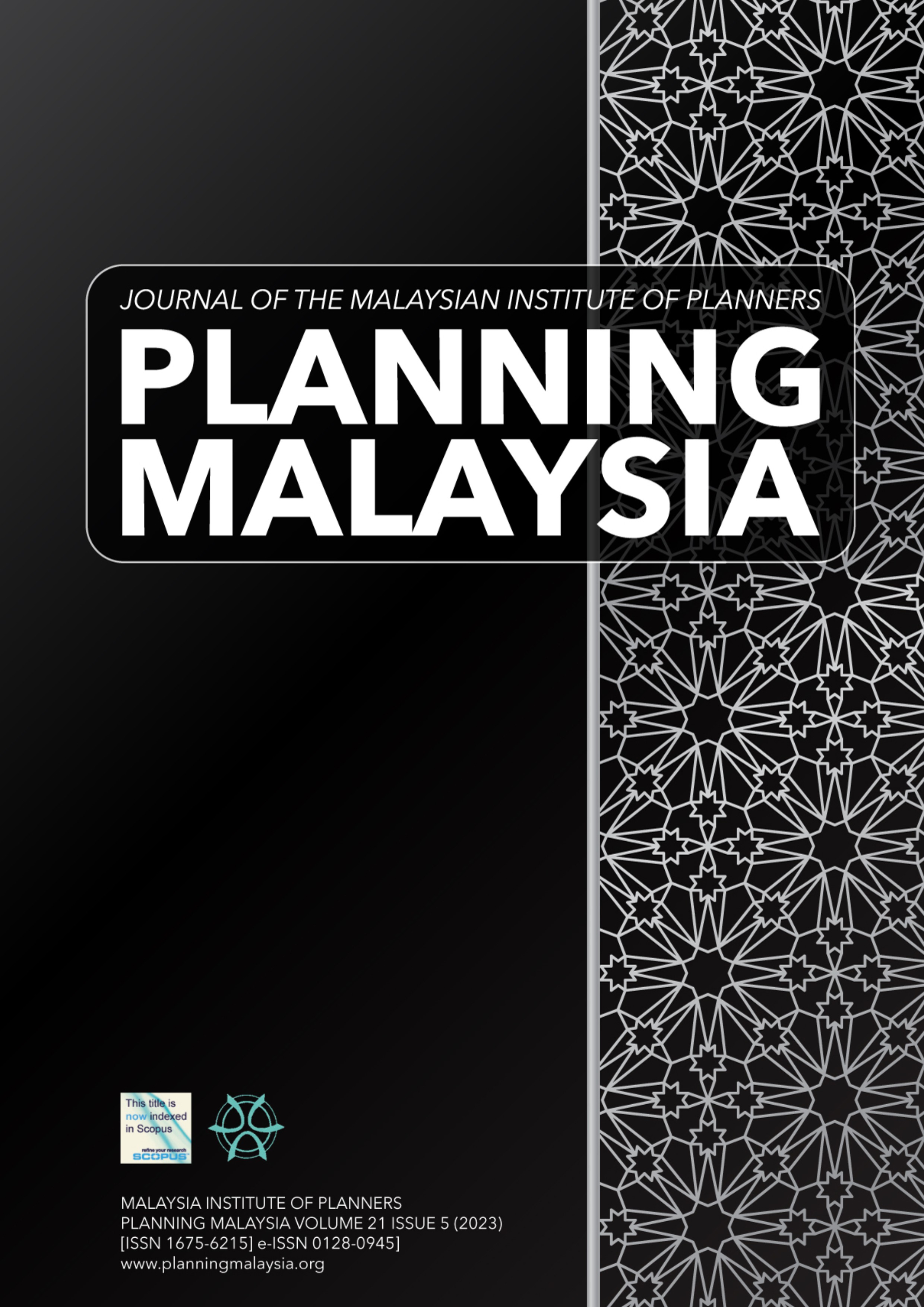 					View Vol. 21 (2023): PLANNING MALAYSIA JOURNAL : Volume 21, Issue 5, 2023
				