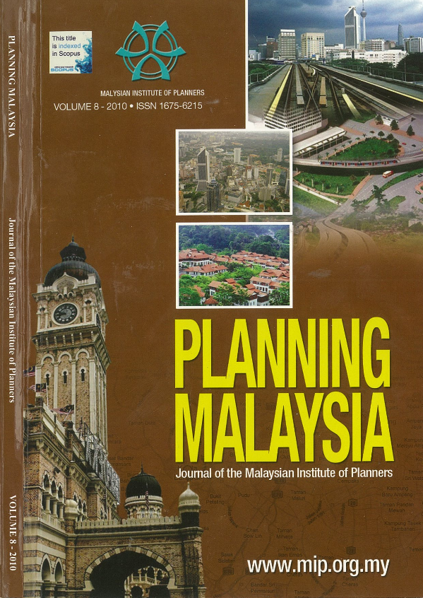 					View Vol. 8 (2010): PLANNING MALAYSIA JOURNAL : Volume 8, 2010
				